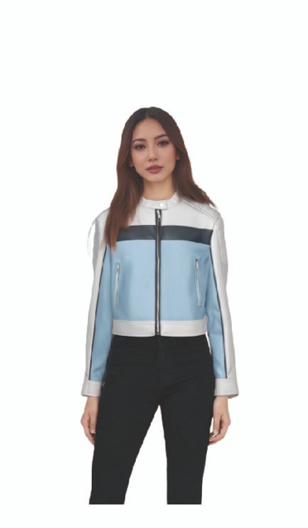 Combined Bomber Jacket with Scamois Effect